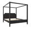 Lit plateforme à baldaquin en bois avec tête de lit et pieds de support-130082388-130082389
