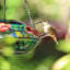 Olav Glass Hanging Hummingbird Feeder