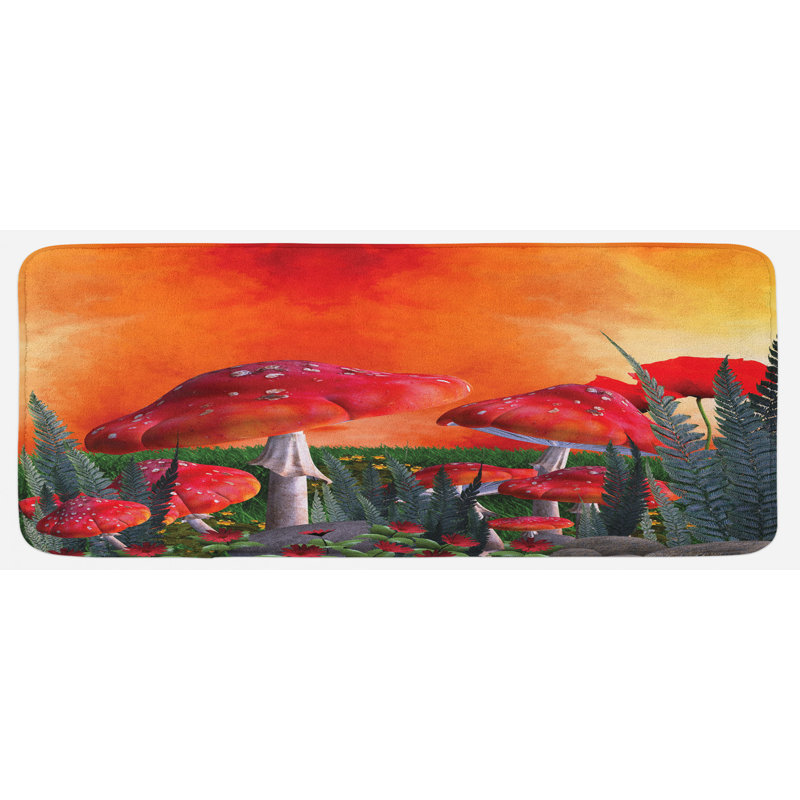 Tapis de cuisine champignon