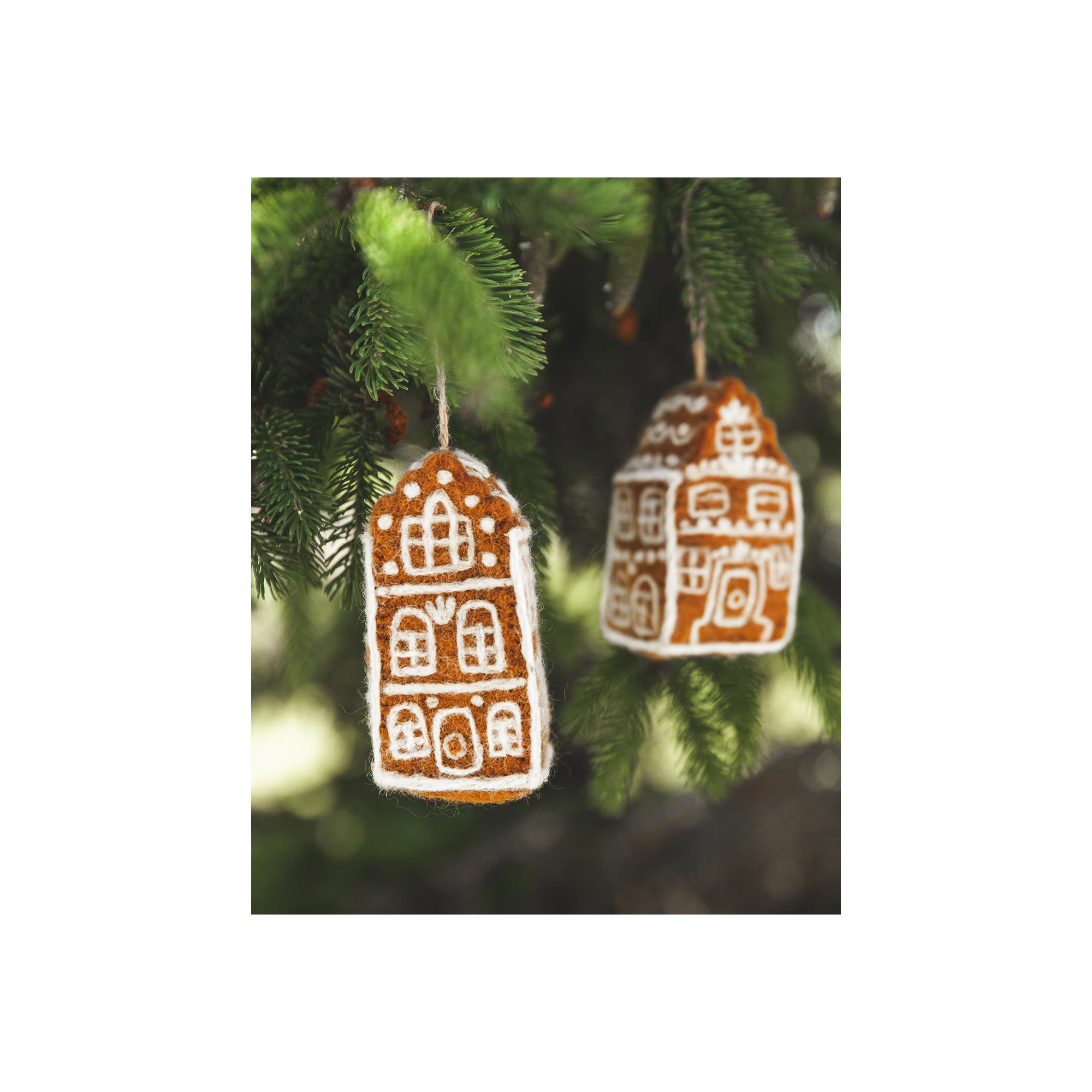 Felted Dutch House Ornament - Canal House