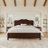Annalia Mid-Century Modern Solid Wood Bed With Camel Headboard-170945254-180725034