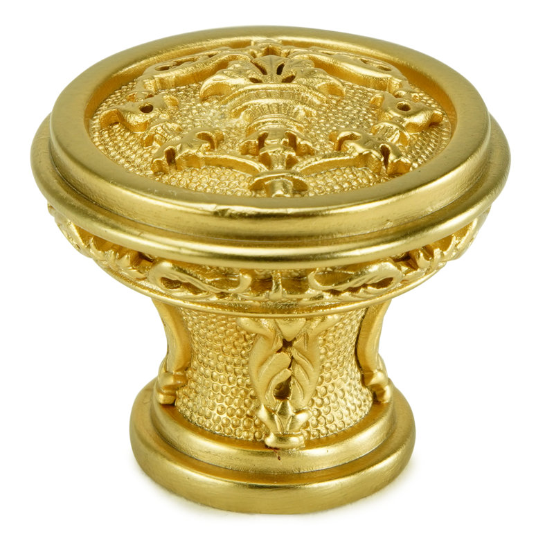 GIVERNY KNOB IN SATIN PLATE, Gold