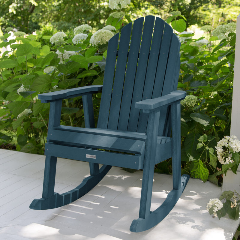 Hamilton Recycled Plastic Adirondack Rocking Chair, Nantucket Blue
