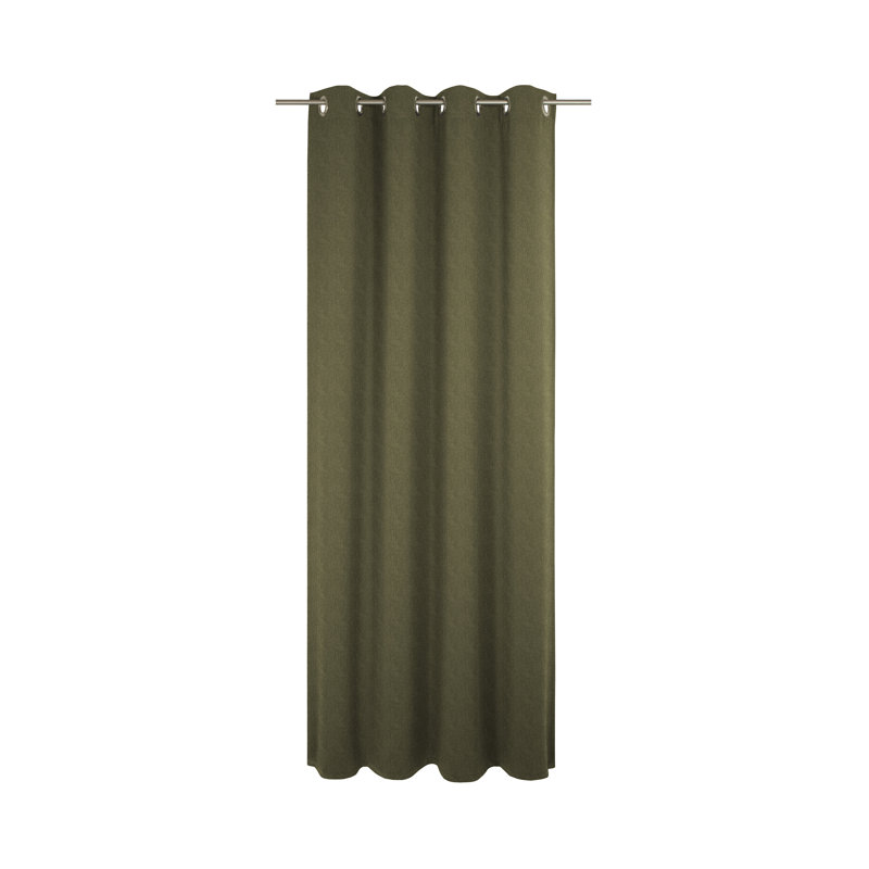 Torbole Polyester Blend Room Darkening Curtain Single Panel, Moss Green, 132cm x 305cm Drop