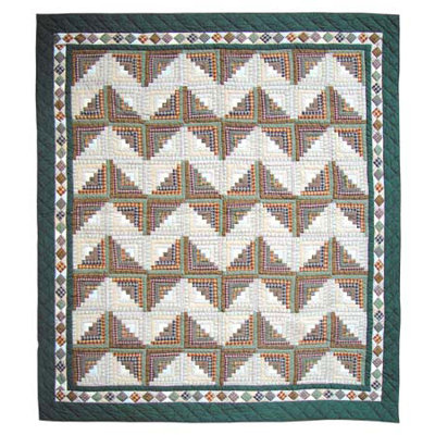 Rustic Cotton Geometric Shapes Quilt