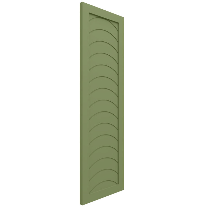 Volets de style moderne EnduraCore Composite Kyoto, L 12 po, Vert mousse, H 46 po