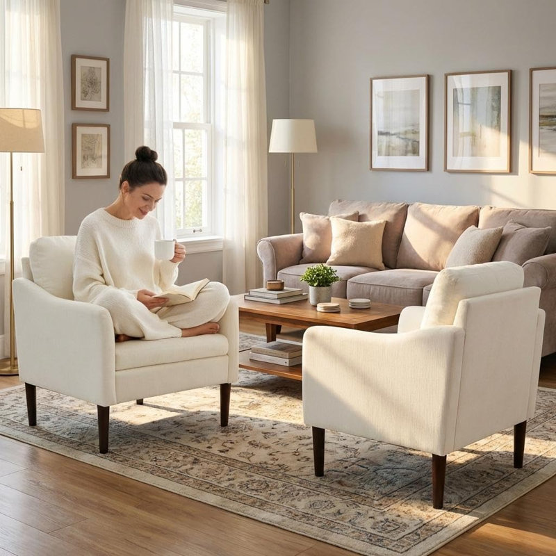 Office Chair, Beige, Beige