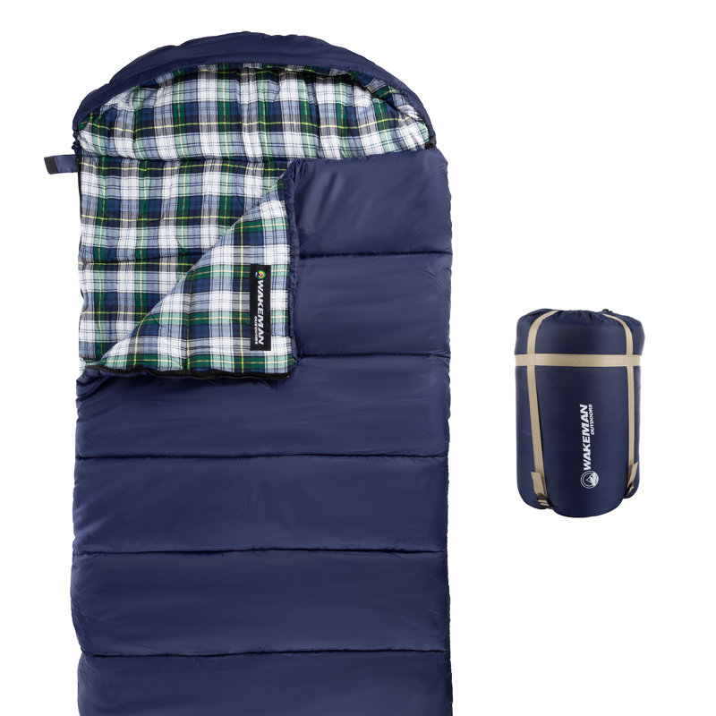 Sac de couchage léger - Lit d'enfant de style enveloppe avec capuche et sac de transport pour la randonnée, le camping et la randonnée