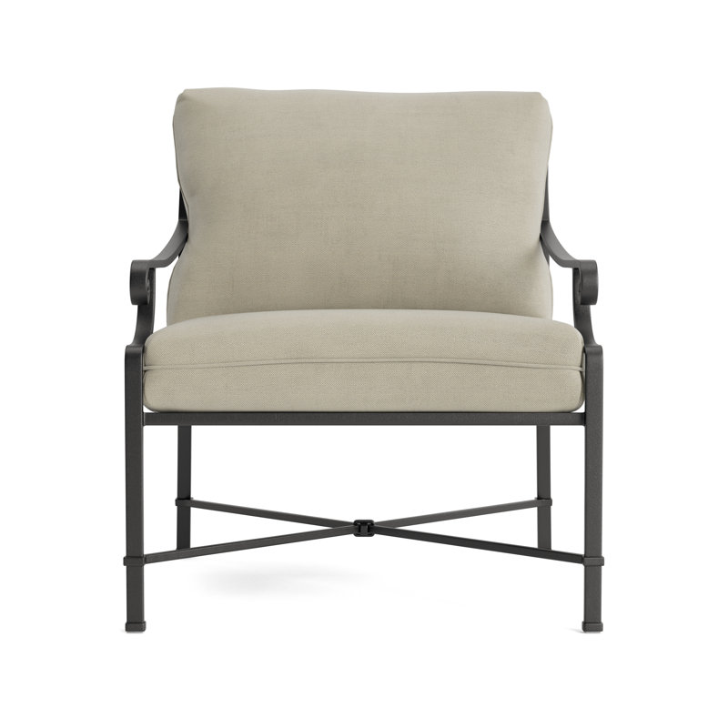 Venetian Outdoor Lounge Chair, Fusion Dove, Textured Pewter