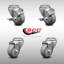 Ensemble de roulettes pivotantes en acier inoxydable-92133219