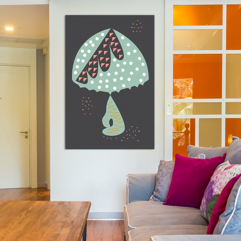 «Mushroom», impression sur toile tendue, H 40 po x l 26 po x P 1,5 po, Pas de tapis, Toile tendue