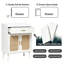 Armoire de cuisine de style campagnard avec tiroirs et portes - Buffet blanc pour salle à manger, salon ou salle de bain