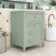 Meuble-lavabo en bois avec lavabo en céramique, tablette et quatre tiroirs-461742642