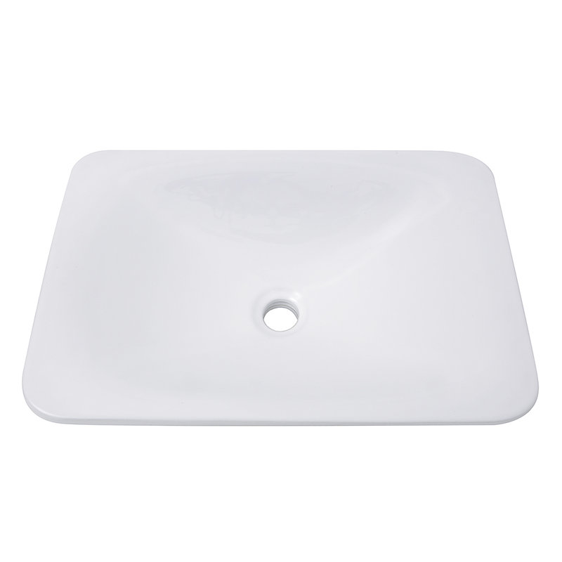 Nantucket Sinks Great Point 14.5'' White Vitreous China Rectangular Bathroom Sink