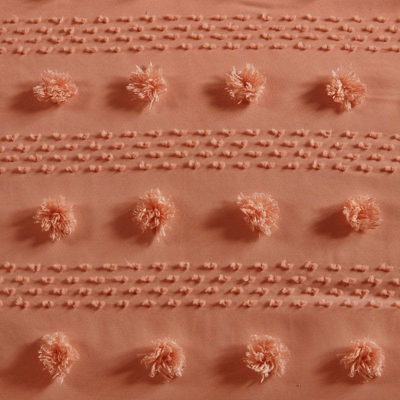 Ensemble d'édredon jacquard double / grand, Rouille, Édredon pour grand lit + 2 taies décoratives