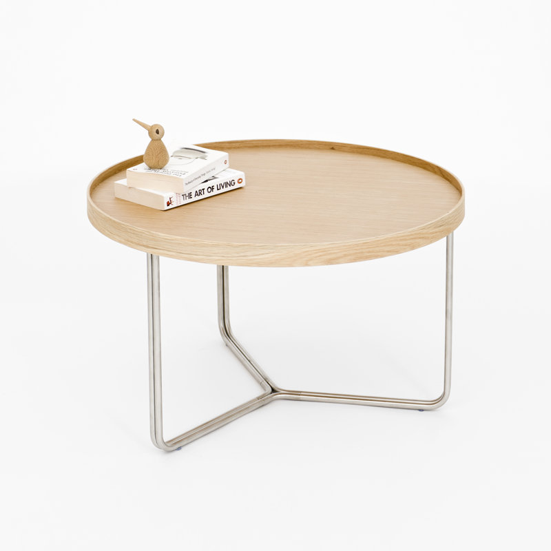 Cross Legs Coffee Table, Oak Wood