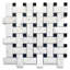 12" x 12" Marble Basketweave Mosaic Wall & Floor Tile