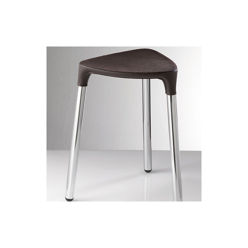 Tabouret d'appoint en métal Yannis, Wengé