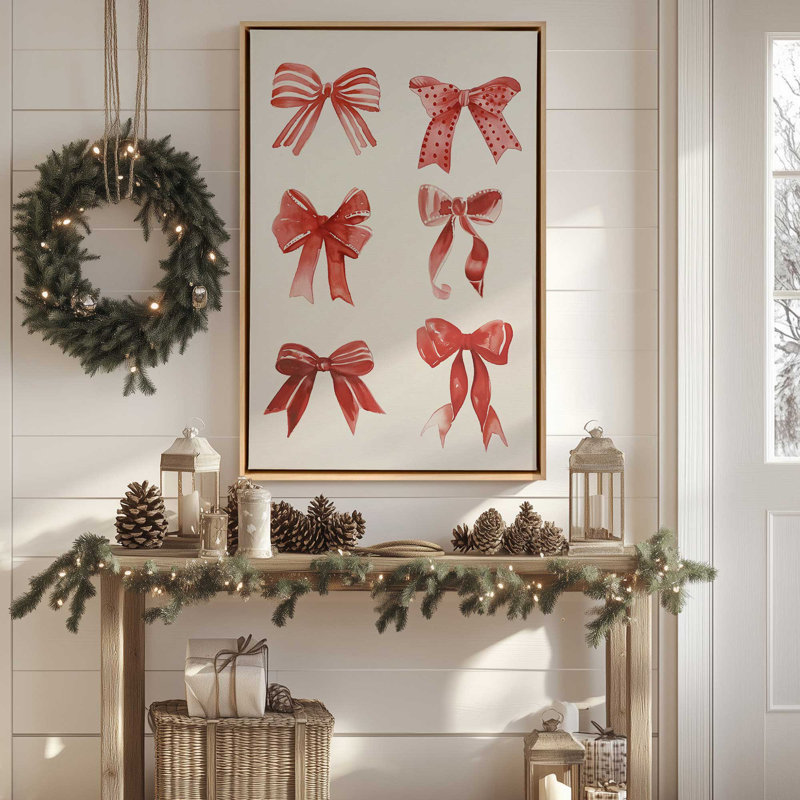 «Jolly Ribbons of Joy», reproduction d'art sur toile, H 18,75 po x l 12,75 po, Blanc opaque