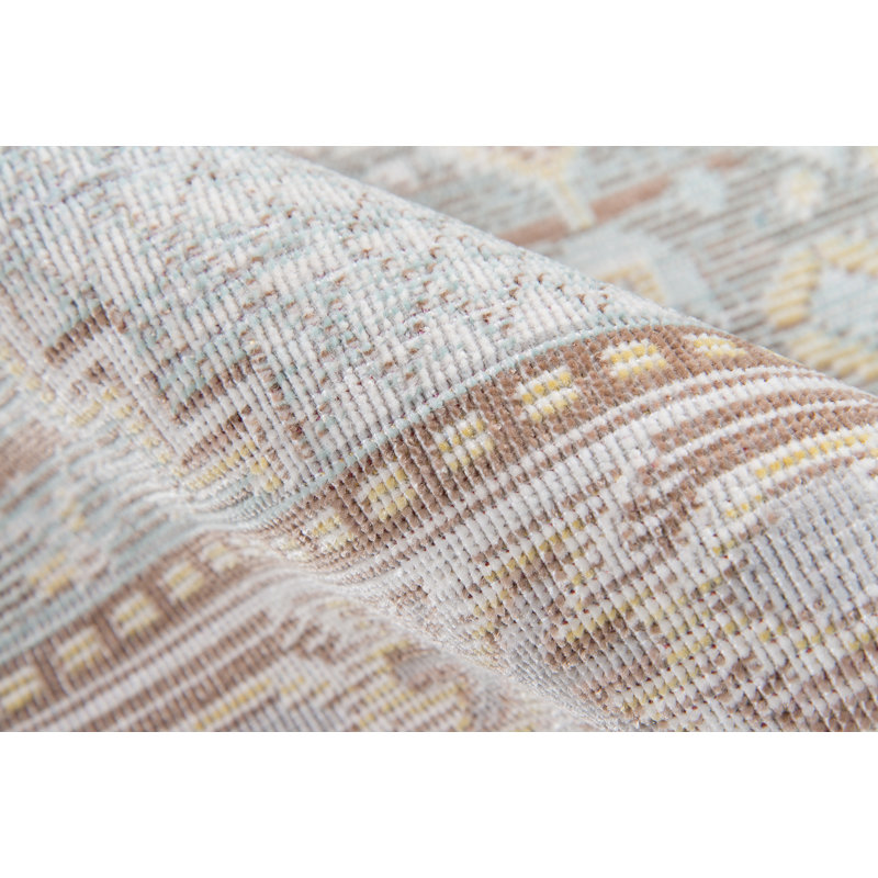 Tapis bleu à motif géométrique Allerone, Rectangle 2 pi x 3 pi