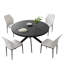 Ensemble de table de salle à manger 5 pièces avec 4 chaises modernes-672106092