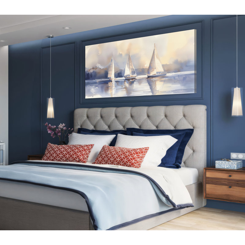 Air voiliers, art mural très grand, décor côtier, Affiche sans cadre, H 24 po x l 48 po