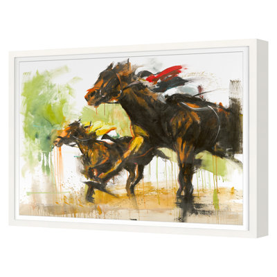 Off to the Races Framed Print