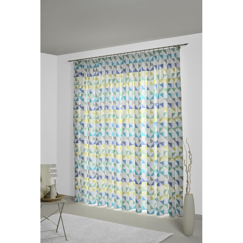 Berlare, Multibandschal, blickdicht, Blue, 132cm Width x 405cm Drop