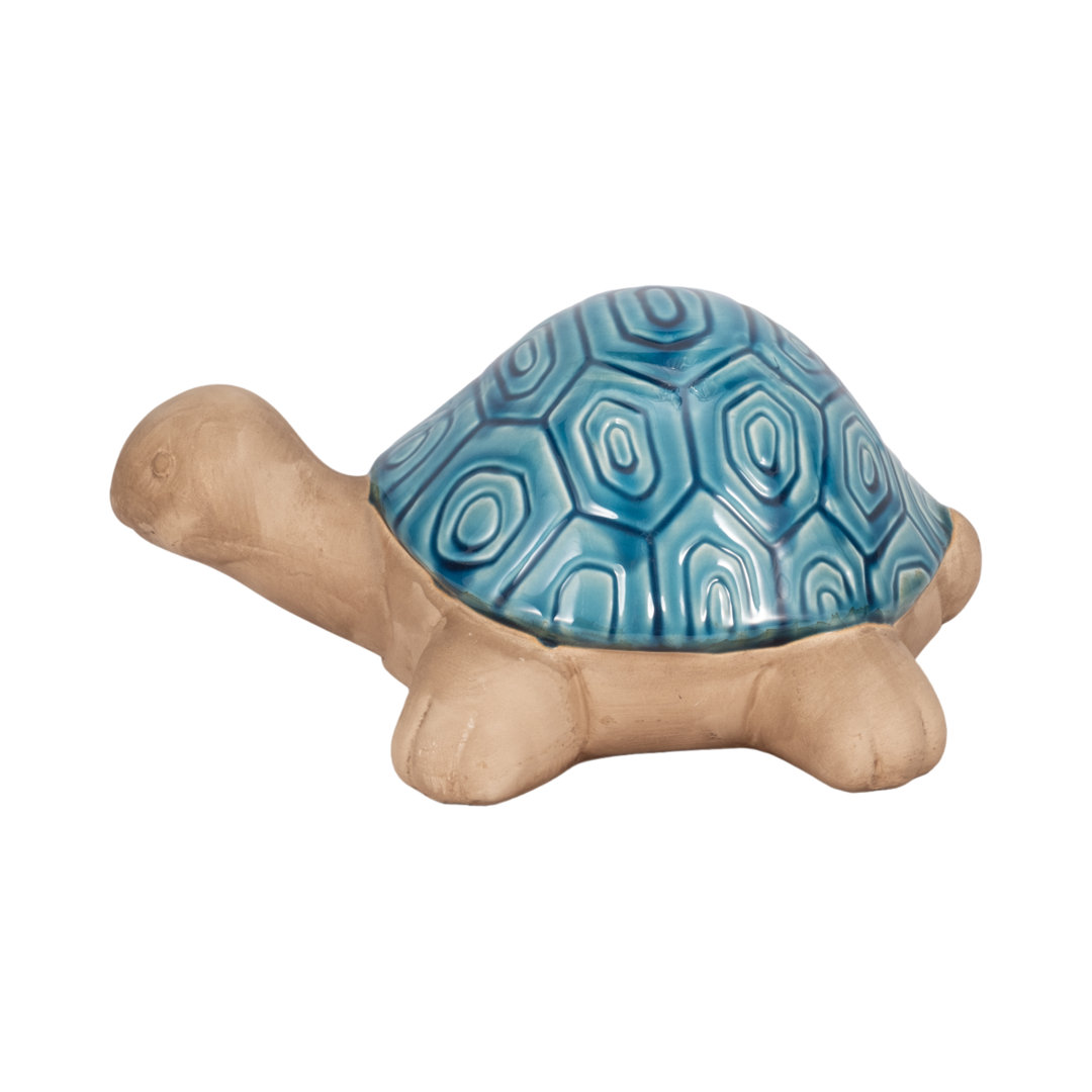 Moorefield Stoneware Ceramic Turtle Figurine with Textured Shell Design Highland Dunes 