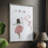 Girl Catching Wind Framed Print - Solid Wood-1131554264