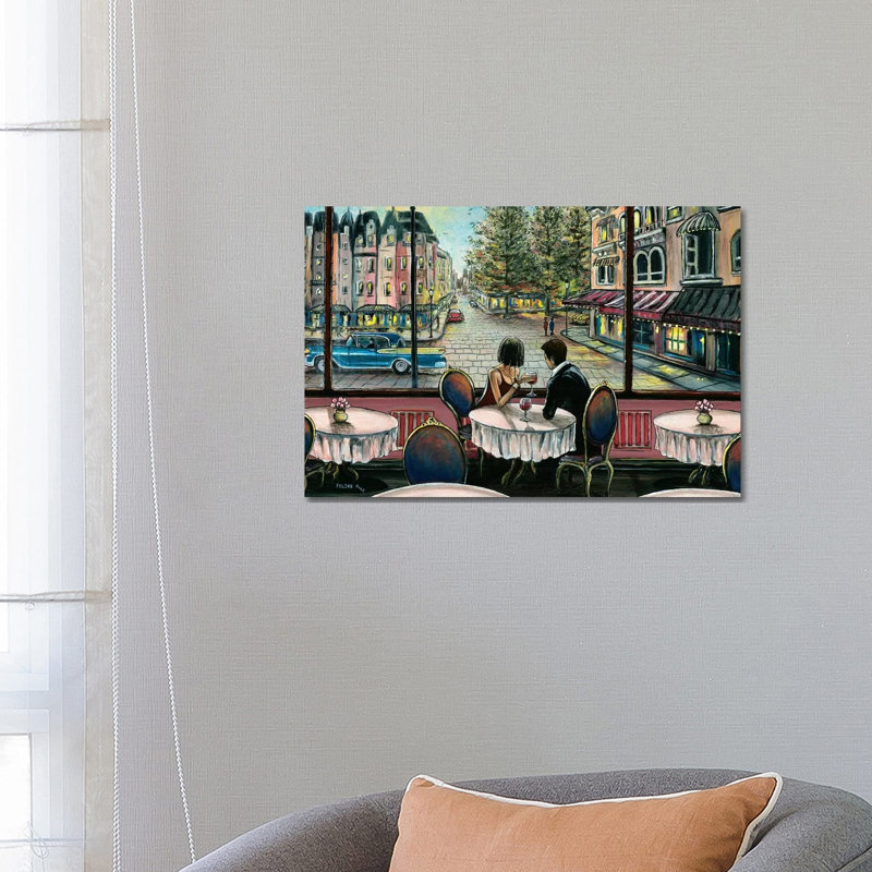 European Café by ColorByFeliks - Print on Canvas, Wrapped Canvas, 152.5 cm H x 101.5 cm W x 3.175 cm D