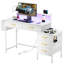 Bureau d'ordinateur avec DEL et prise de courant