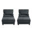 Chaise longue moderne avec repose-pieds mobile et coussin (ensemble de 2)-115747913