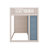 Full Size Loft Bed With 2 Four-Layer Storage Cabinets And Curtain