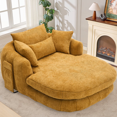 Oversized Chaise Lounge – Compression- Chenille Chair
