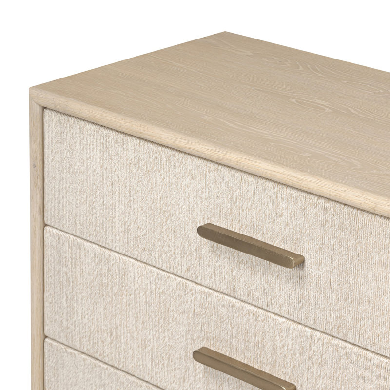 Rosenell 6 Drawer Dresser, Natural Oak Veneer