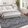 Machine Washable Area Rugs, Modern Geometric Area Rugs with Non-Slip Backing, Stain-Resistant Low Pile Carpet, Contemporary Accent Rugs for Living Room, Bedroom