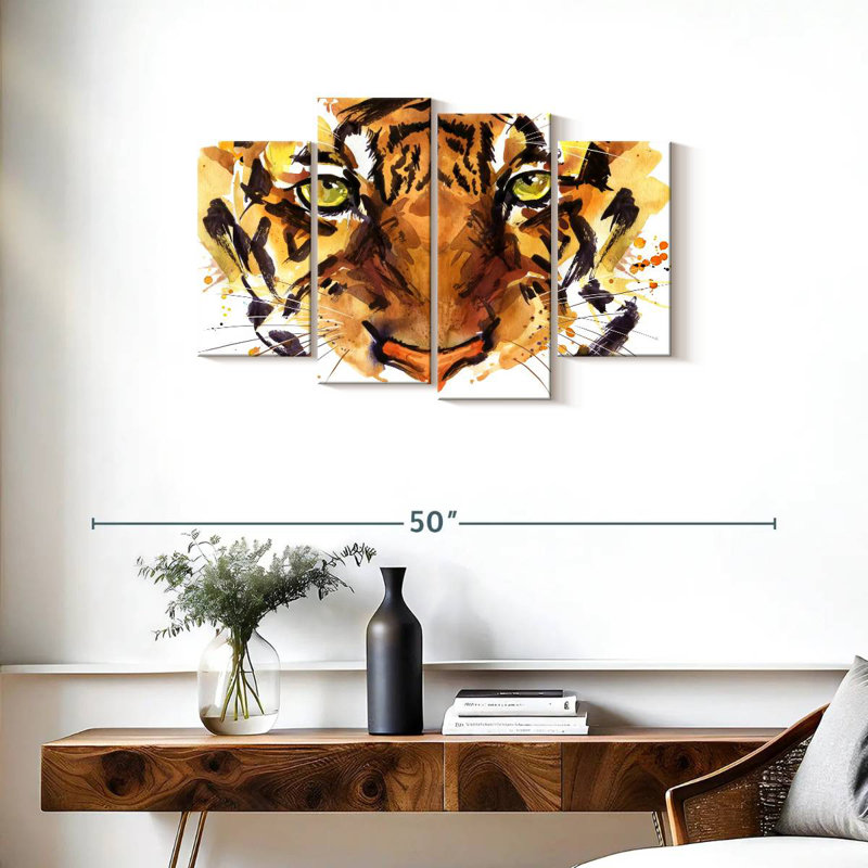 Tigre féroce Brampt, H 22 po x l 36 po