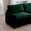 Canapé modulaire en L avec repose-pieds et coussins Lyndes-112596475