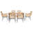 6-Person Rectangular Outdoor Dining Set with Cushion