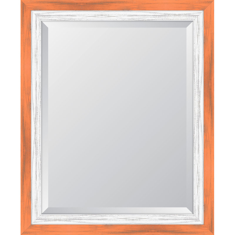 Miroir mural Brodnax, H 34 po x l 28 po, Orange