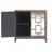 ommy Hilfiger Hayworth Accent Storage Cabinet with Mirrored Doors, Contemporary Weathered Wood Console Table, Wood Overlay, Gray