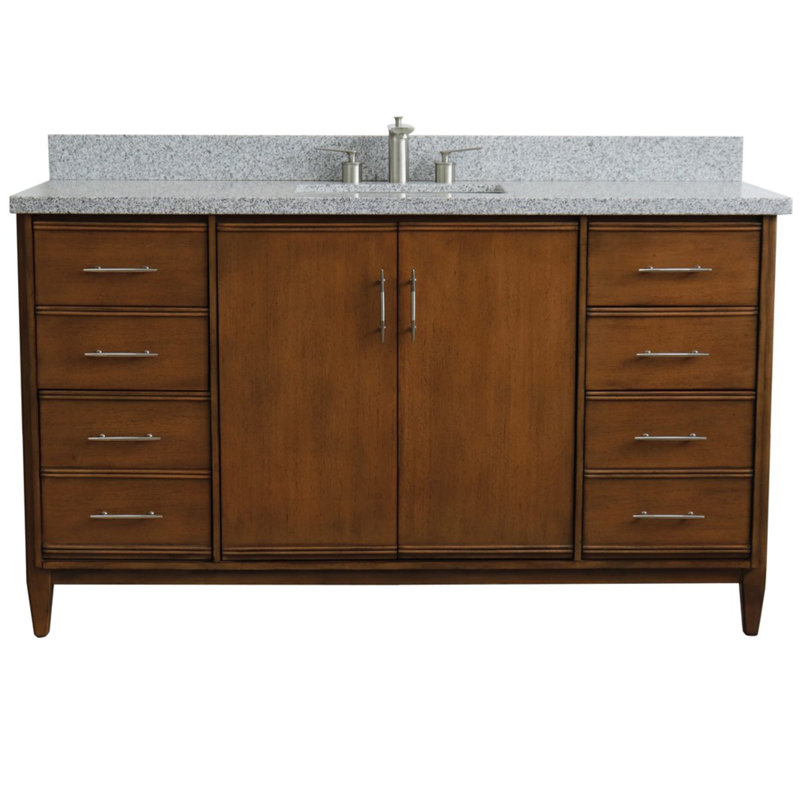 Ensemble de meuble-lavabo simple 61 po Harvin, gris