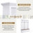 Farmhouse 4-in-1 Hall Tree with Wood Grain Bench, Mudroom Versatile Coat Rack with 2 Large Drawer, Entrance Organizer for Hallway, Living Room, White, 55.9"W-1722269674