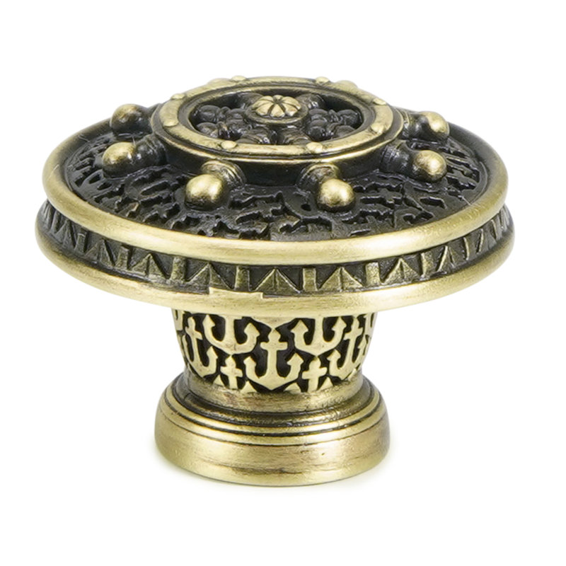 YACHT CLUB SHIP’S WHEEL KNOB; BURNISH BRASS FINISH