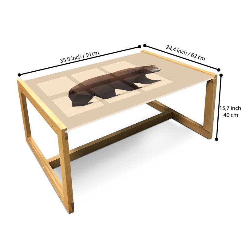 Table basse East Urban Home, H 15,75 po x L 35,83 po x l 24,4 po