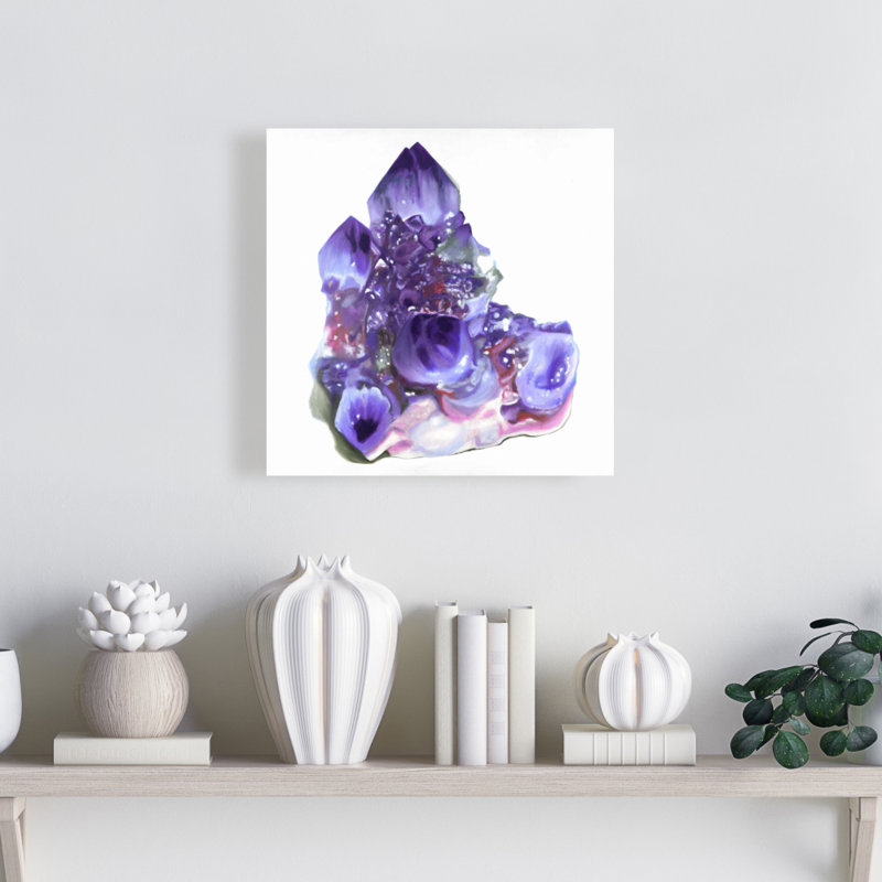 Améthyste, reproduction sur toile, Toile tendue, H 12 po x l 12 po
