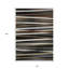 Tapis intérieur lavable rayé noir et ivoire 10 pi x 14 pi