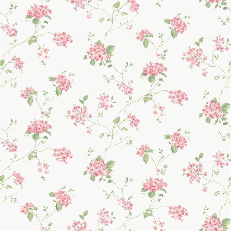 Rouleau de papier peint miniatures 3 Hydrangea Trail, Rose