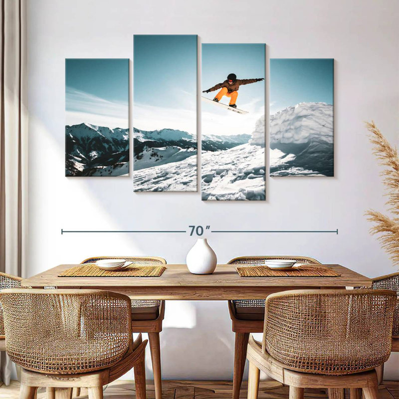 Sireci Snowboarder In The Air, 42" H x 68" W